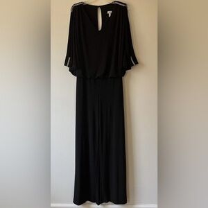 1990s Cache Black Jumpsuit with crystal rhinestone Accents! Iconic 90s Cache!!